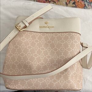 Nanette Lepore Pink and Cream Crossbody Bag